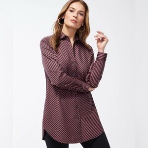 Chico’s Striped Button-Up Women's Top size 1 or Small